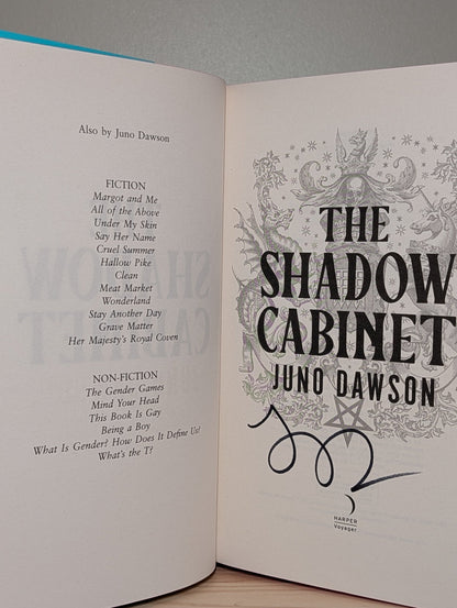 Her Majesty's Royal Coven; The Shadow Cabinet; Human Rites by Juno Dawson (Signed Set with sprayed edges) - Fialta Books