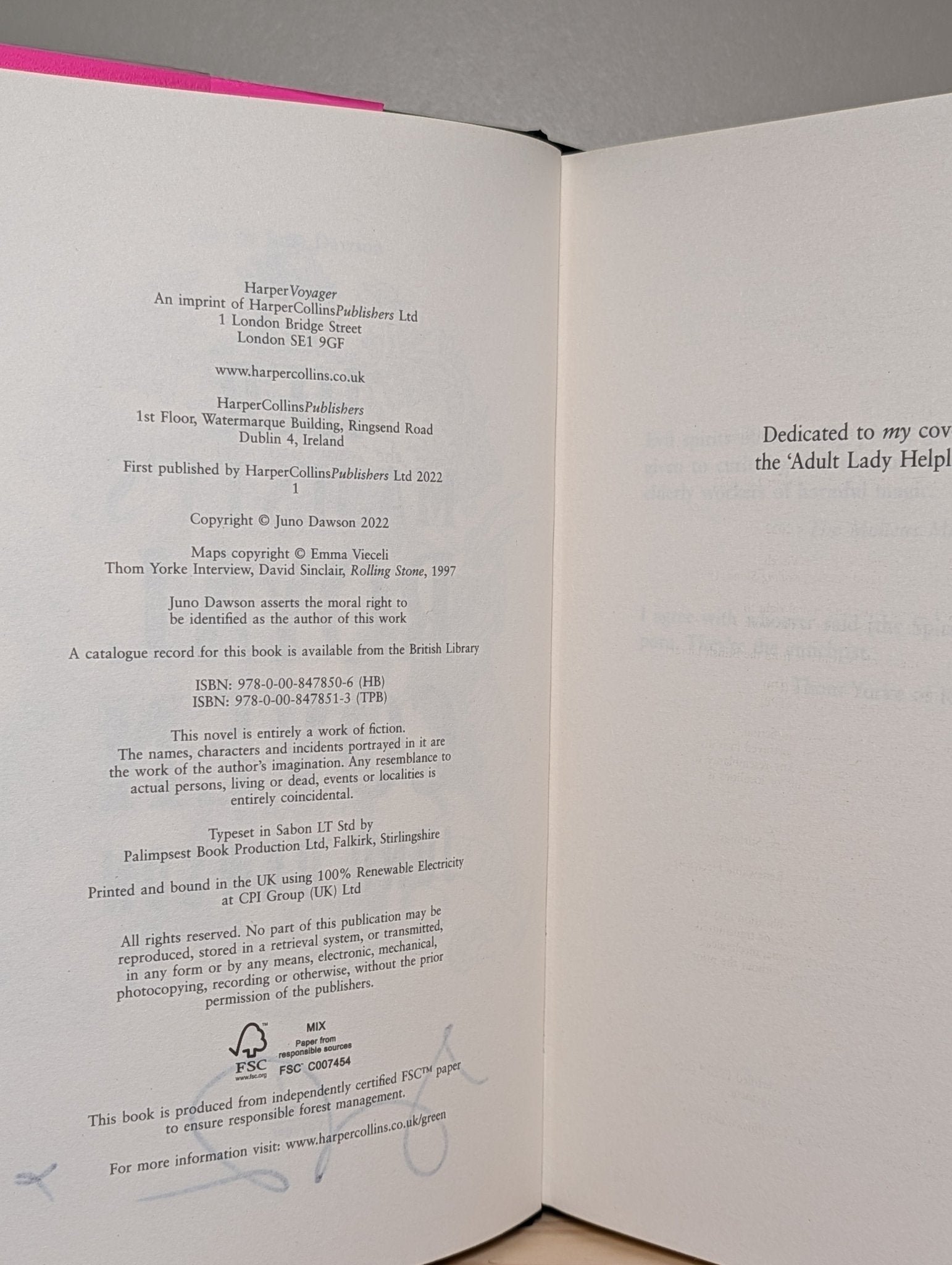 Her Majesty's Royal Coven; The Shadow Cabinet; Human Rites by Juno Dawson (Signed Set with sprayed edges) - Fialta Books
