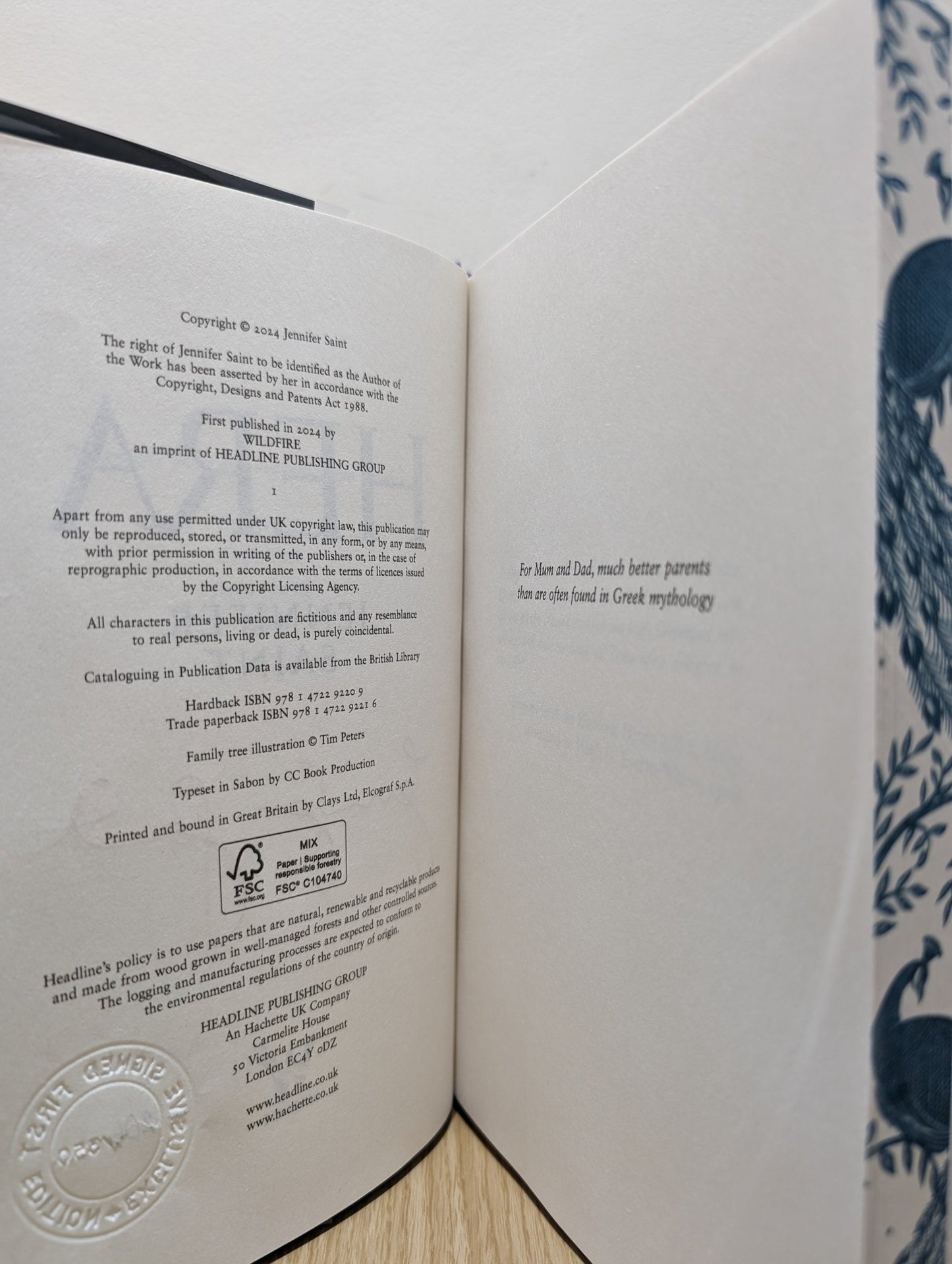 Hera by Jennifer Saint (Signed Numbered First Edition with sprayed edges) - Fialta Books