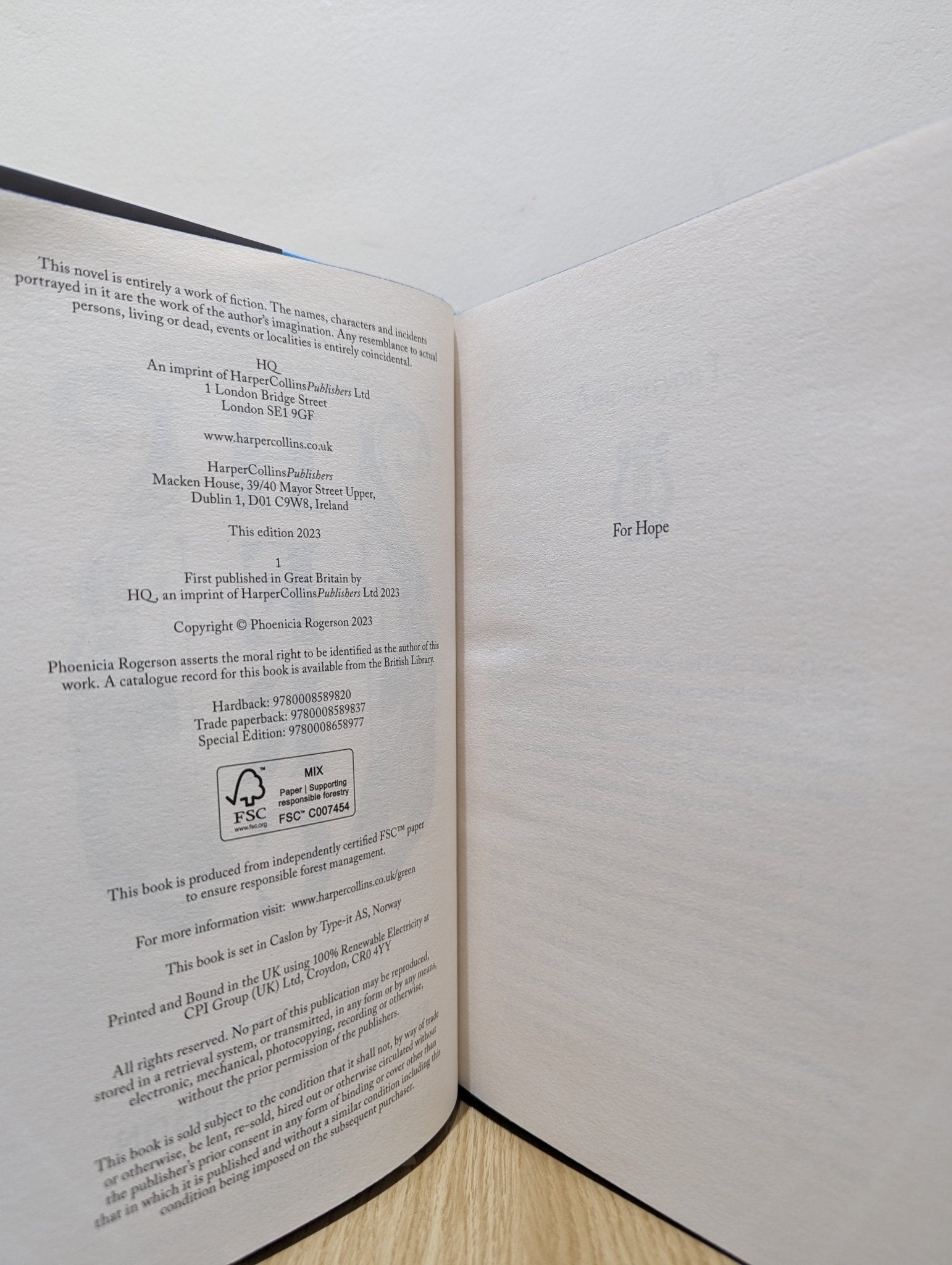 Herc by Phoenicia Rogerson (Signed Numbered First Edition with sprayed edges) - Fialta Books