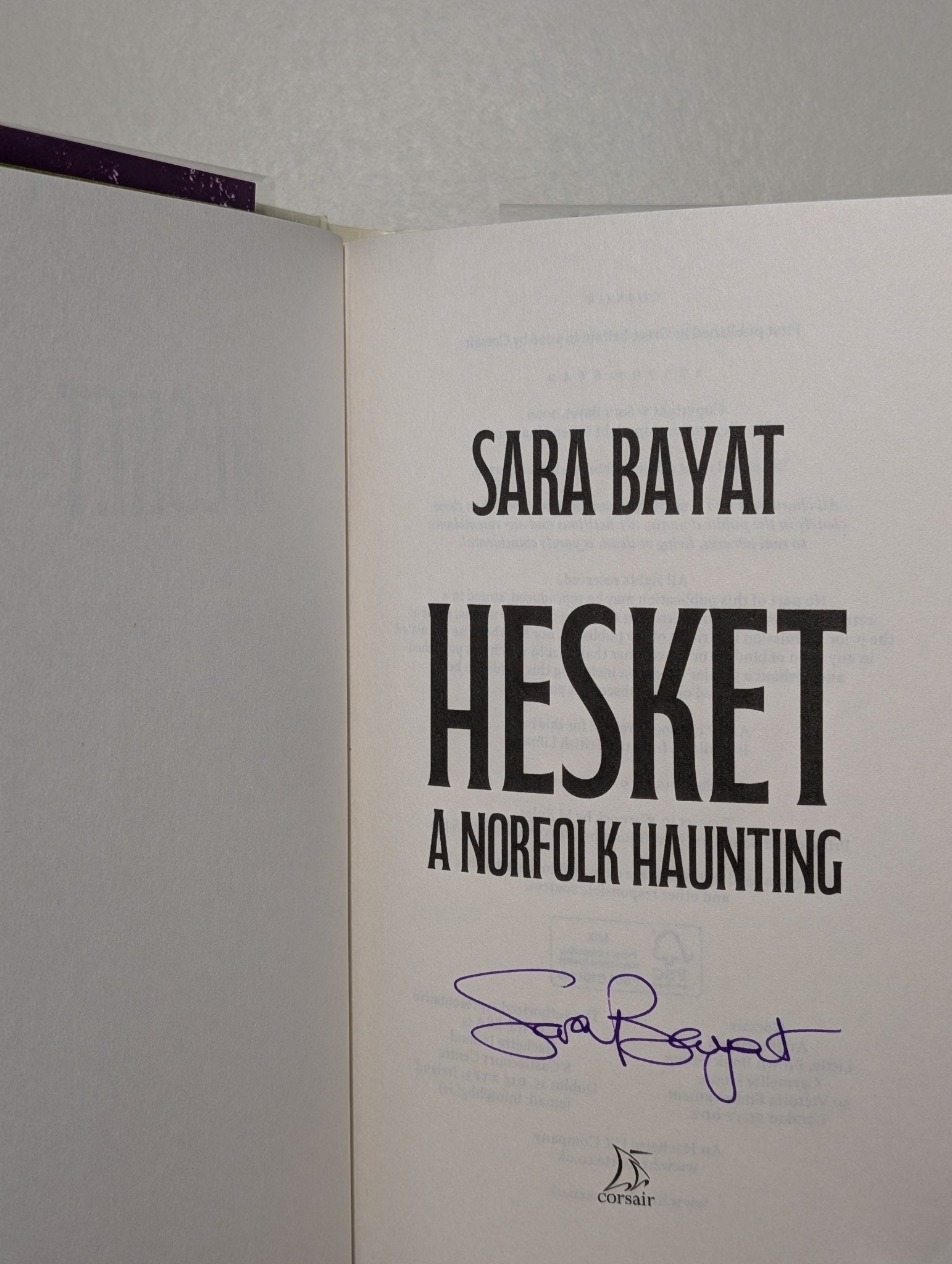 Hesket: A Norfolk Haunting by Sara Bayat (Signed First Edition) - Fialta Books