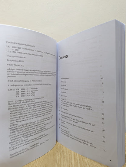 Hidden Man: My Many Musical Lives by John Altman (Signed First Edition) - Fialta Books