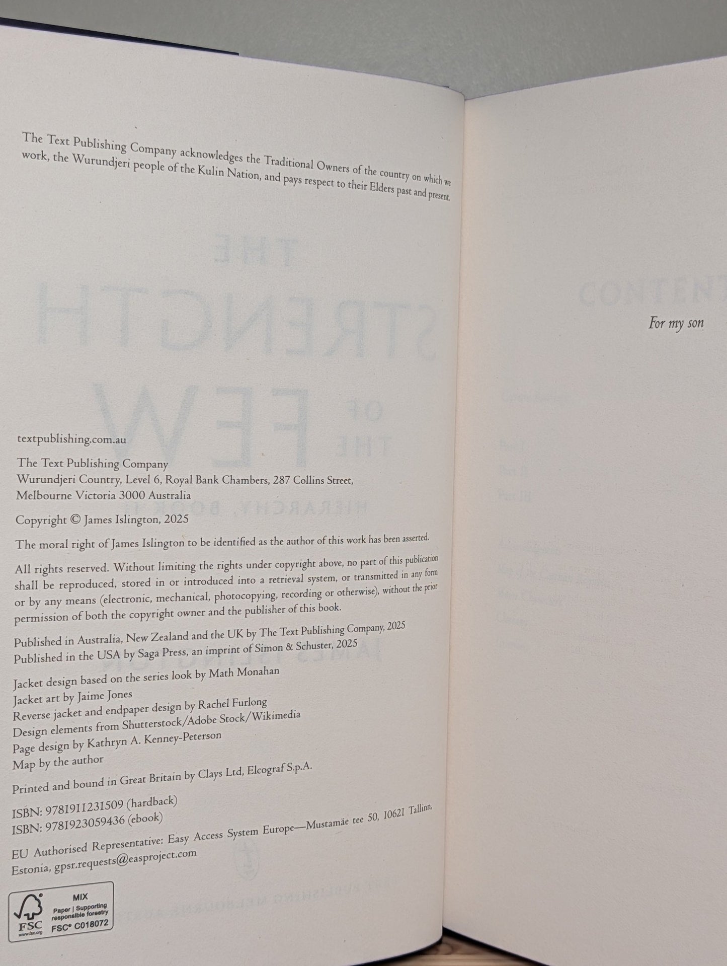 Hierarchy: Will of the Many; Strength of the Few by James Islington (Signed with sprayed edges) - Fialta Books