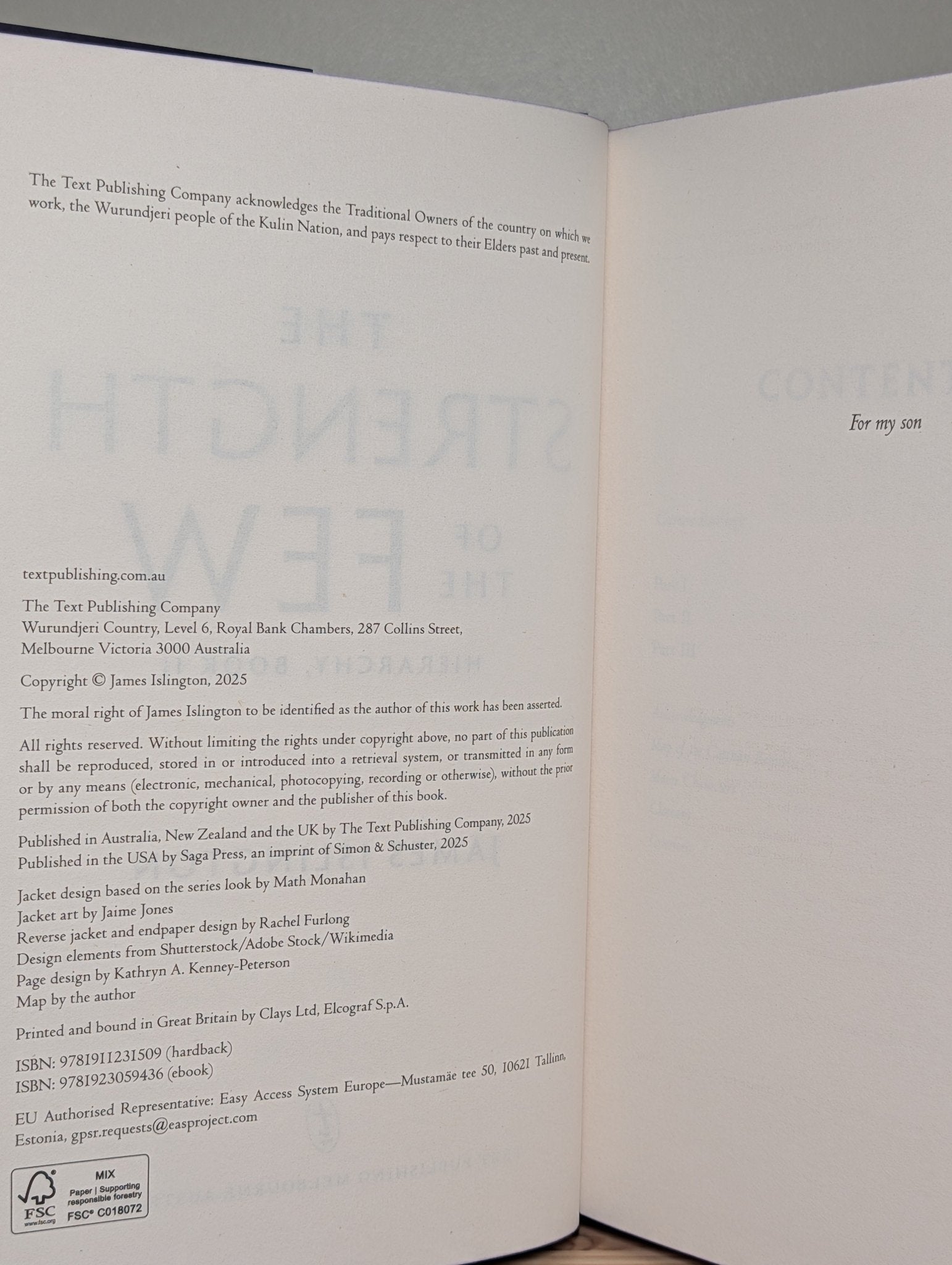 Hierarchy: Will of the Many; Strength of the Few by James Islington (Signed with sprayed edges) - Fialta Books