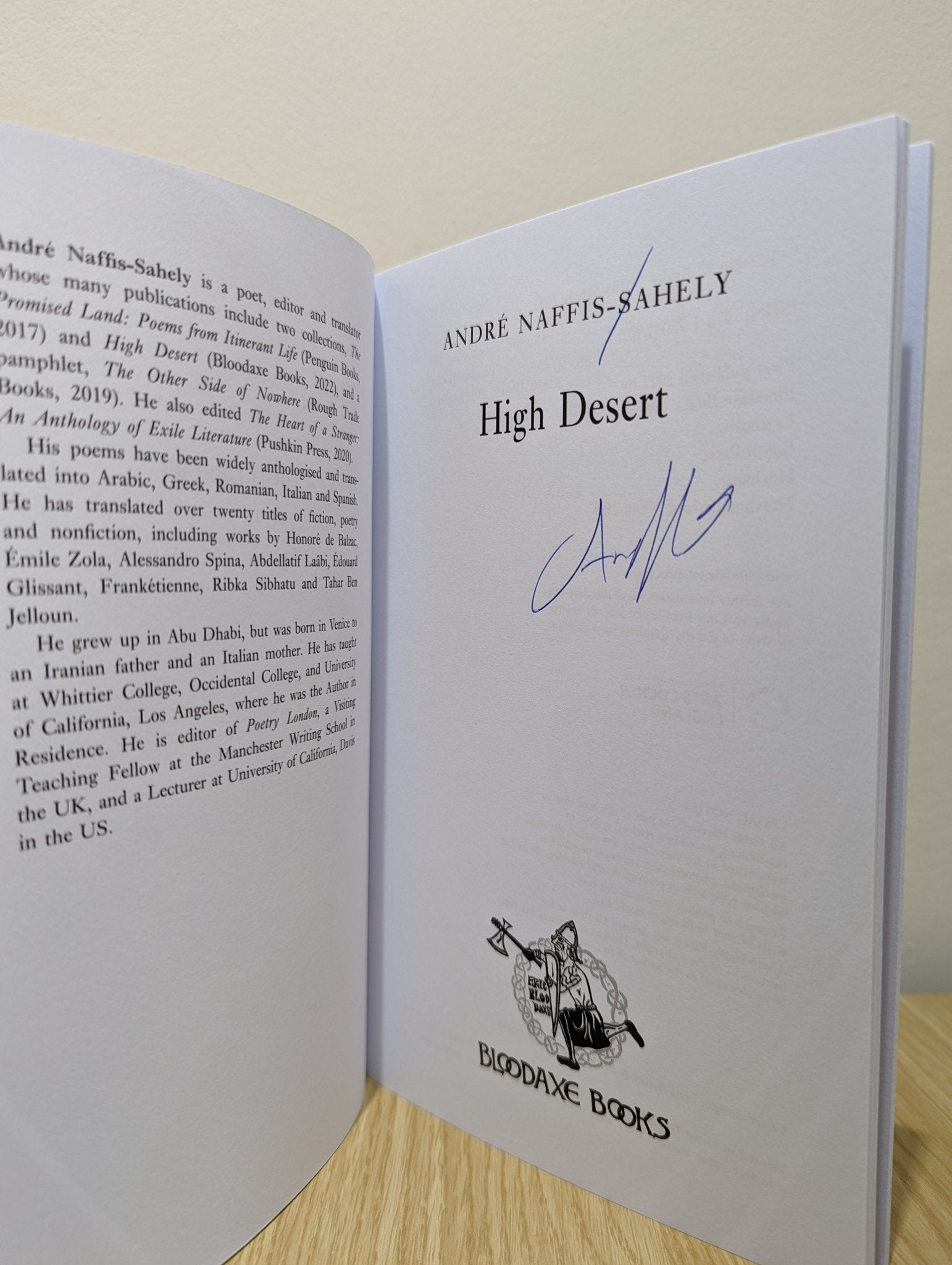 High Desert by Andre Naffis - Sahely (Signed First Edition) - Fialta Books