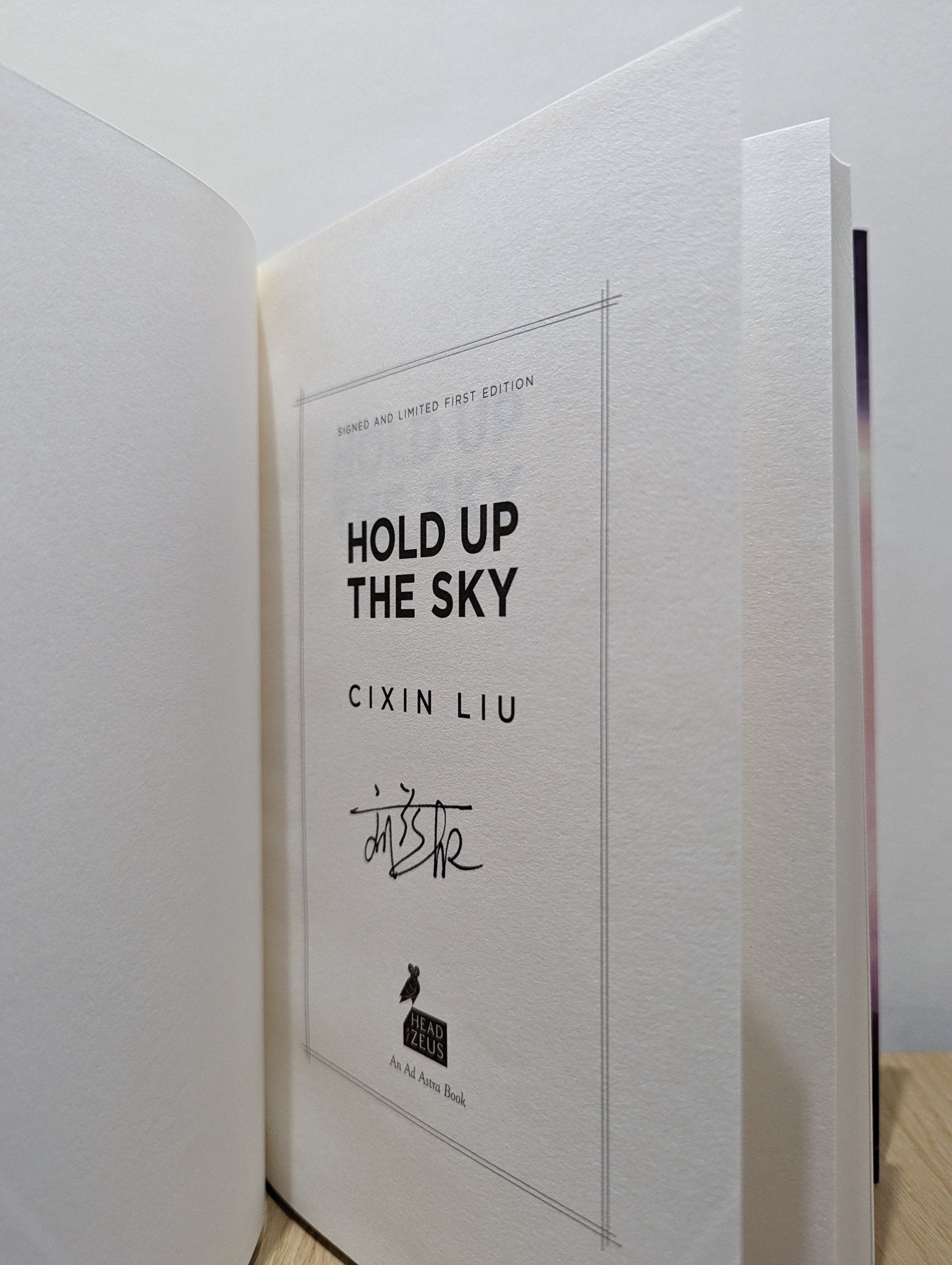 Hold Up the Sky by Cixin Liu (Signed First Edition) - Fialta Books