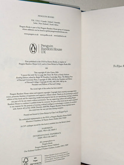 Hollywood, Ending by John Green (Signed First Edition with sprayed edges) - Fialta Books