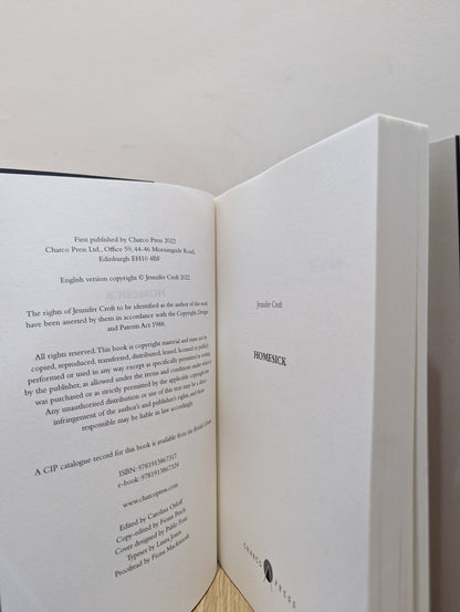 Homesick by Jennifer Croft (First Edition) - Fialta Books