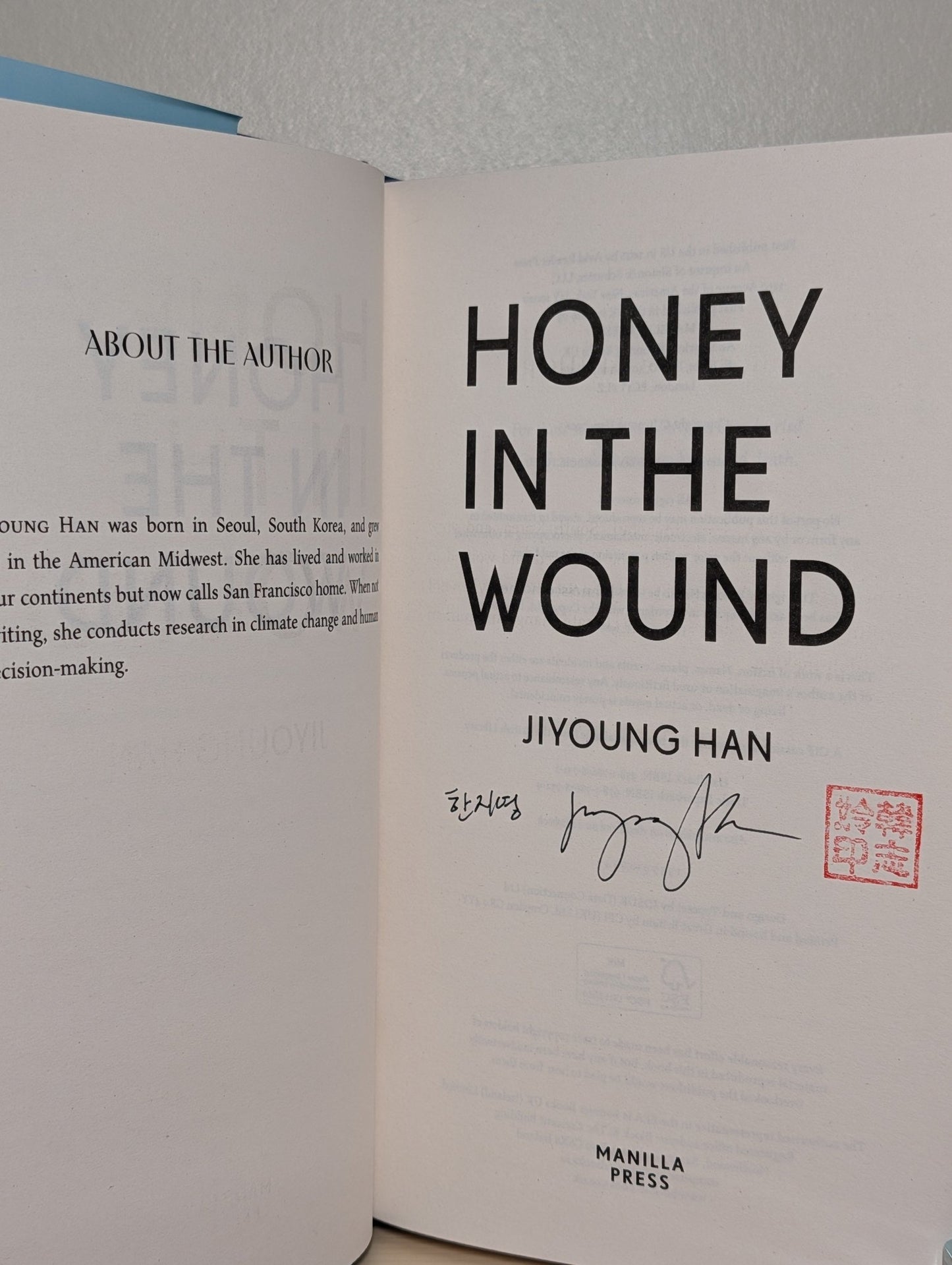 Honey in the Wound by Jiyoung Han (Signed First Edition) - Fialta Books