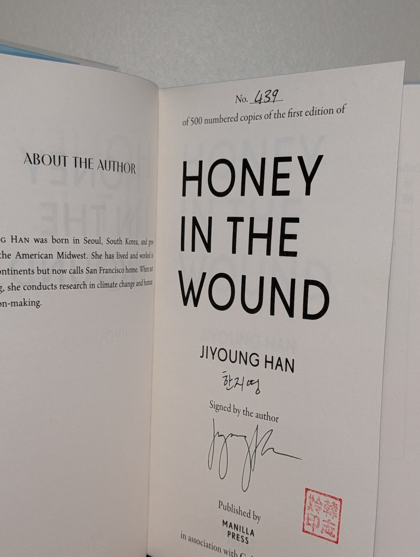 Honey in the Wound by Jiyoung Han (Signed Numbered Edition with sprayed edges) - Fialta Books