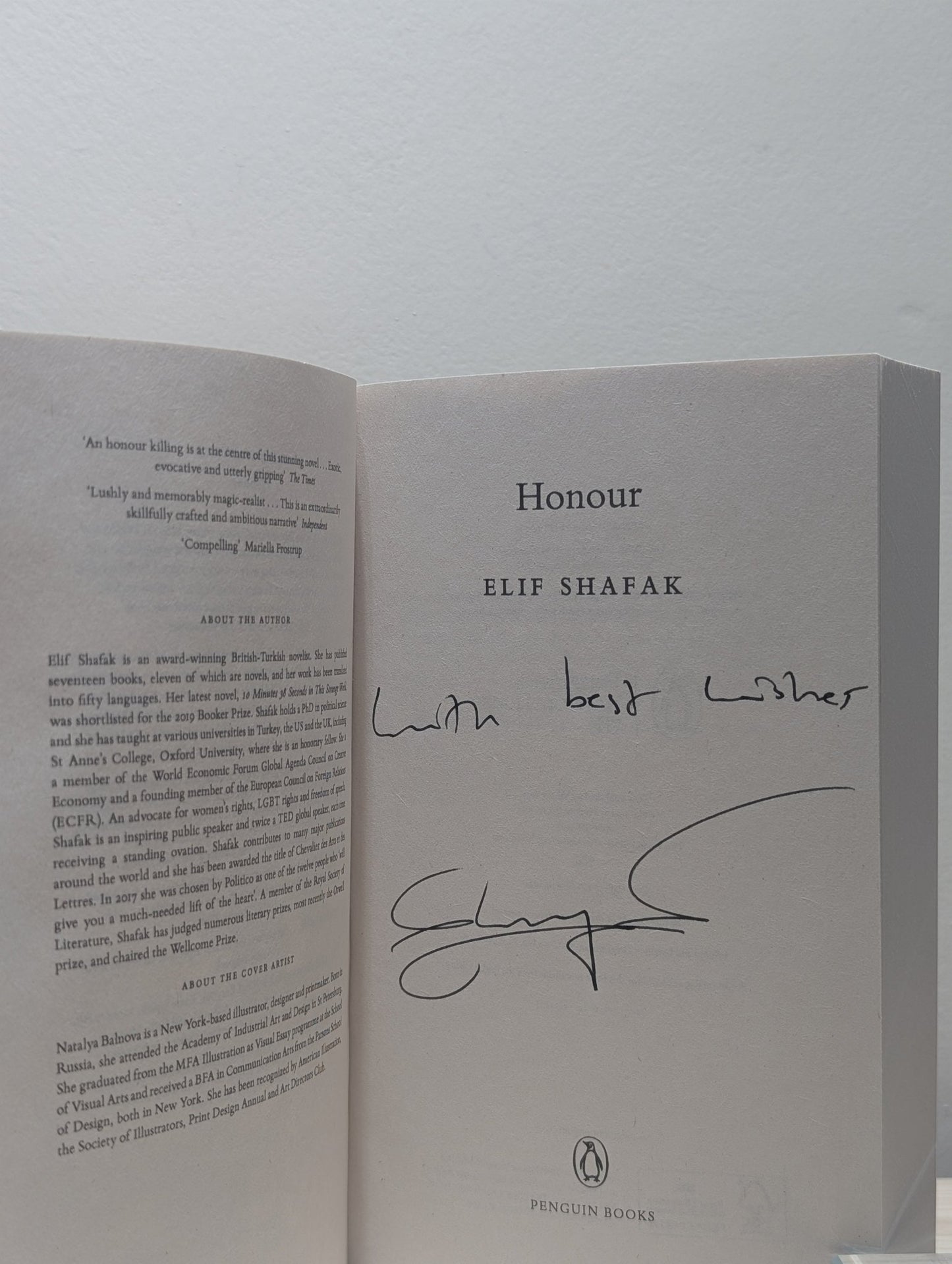 Honour by Elif Shafak (Signed) - Fialta Books