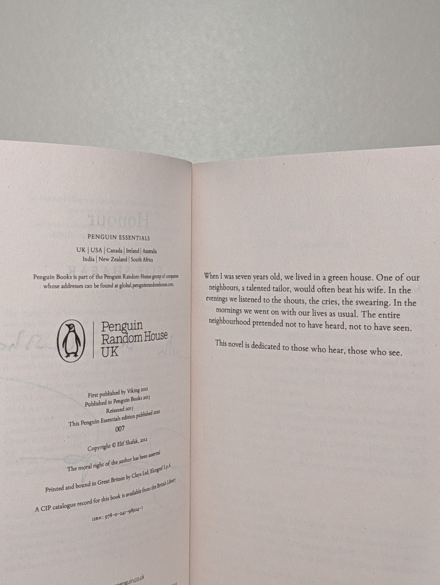 Honour by Elif Shafak (Signed Paperback) - Fialta Books