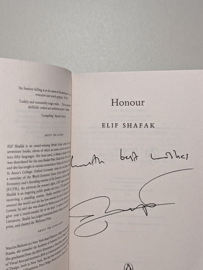 Honour by Elif Shafak (Signed Paperback) - Fialta Books