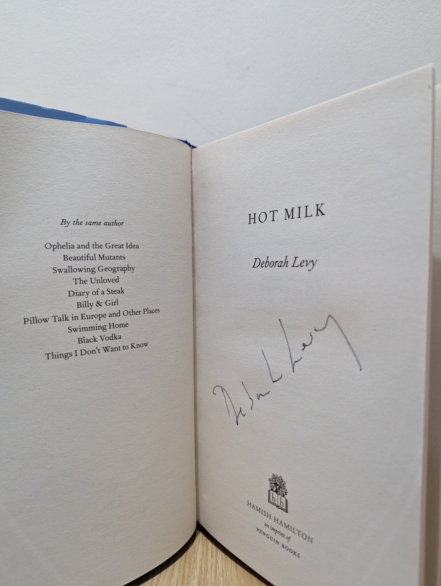 Hot Milk by Deborah Levy (Signed) - Fialta Books