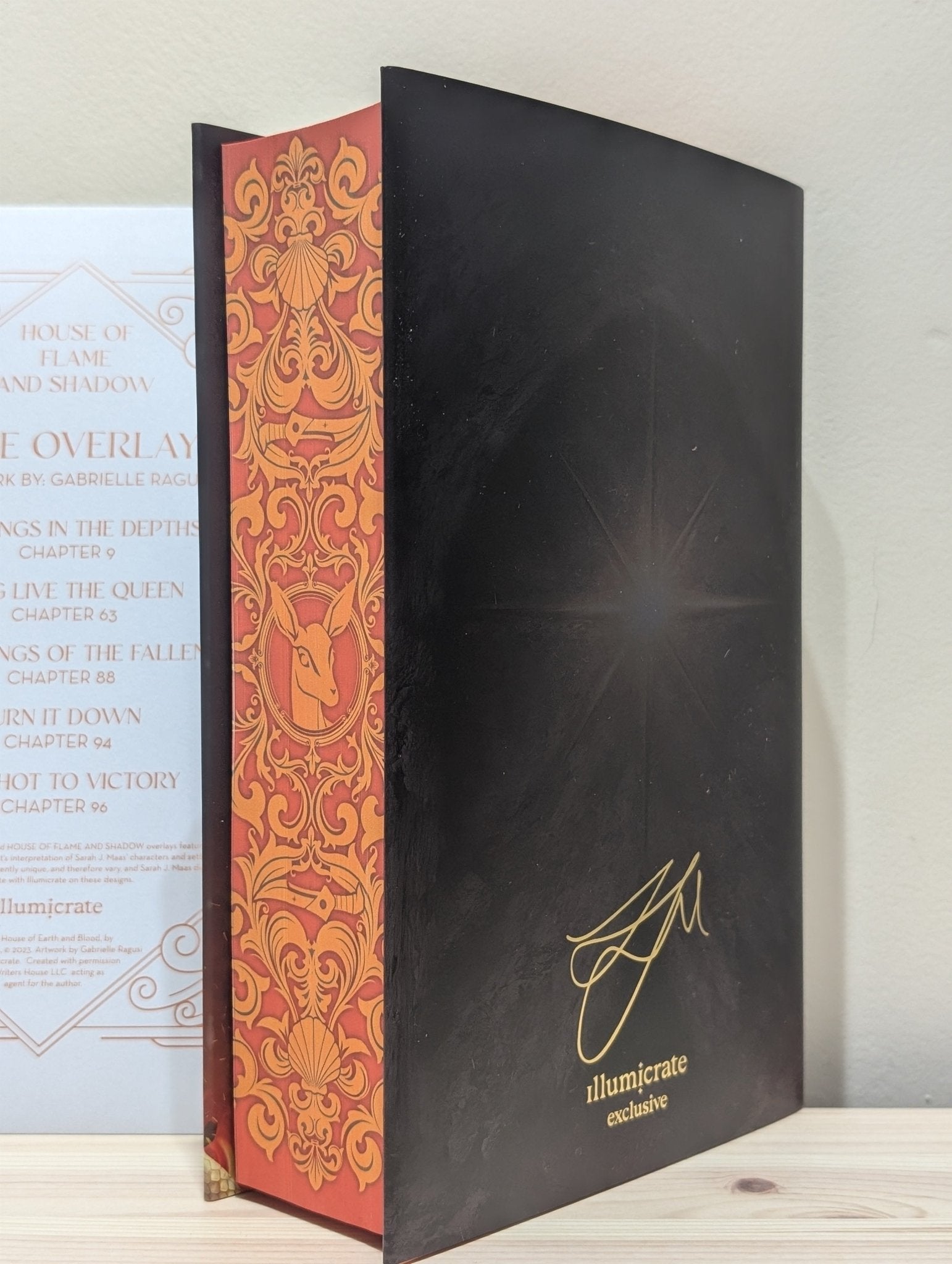House of Flame and Shadow by Sarah J. Maas (sprayed edge edition with page overlays) - Fialta Books