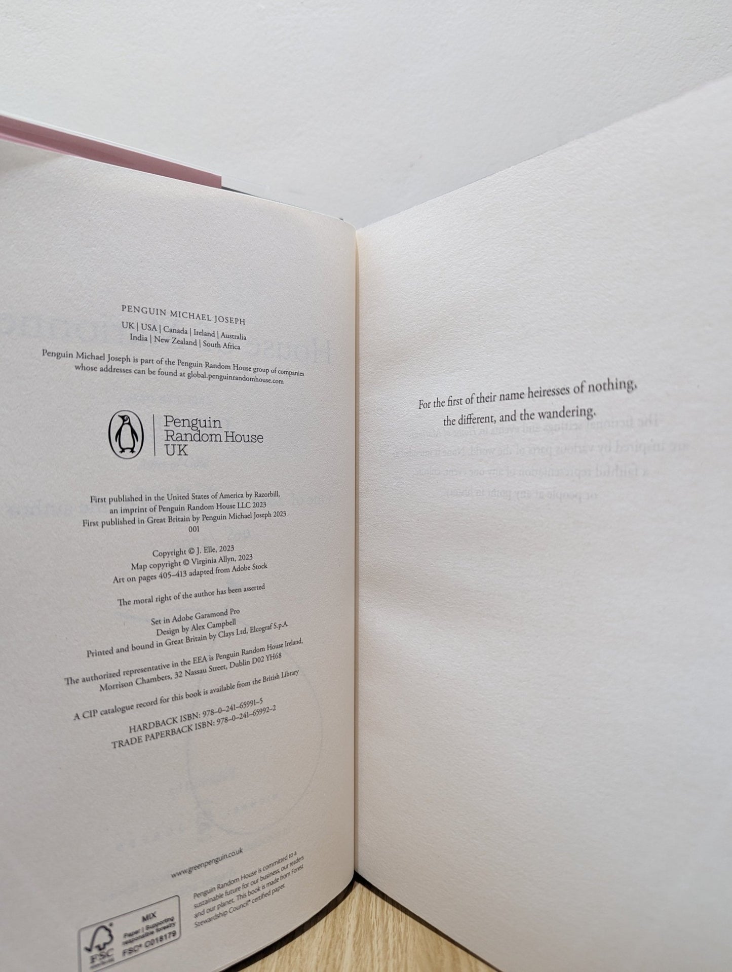 House of Marionne by J. Elle (Signed First Edition with sprayed edges) - Fialta Books