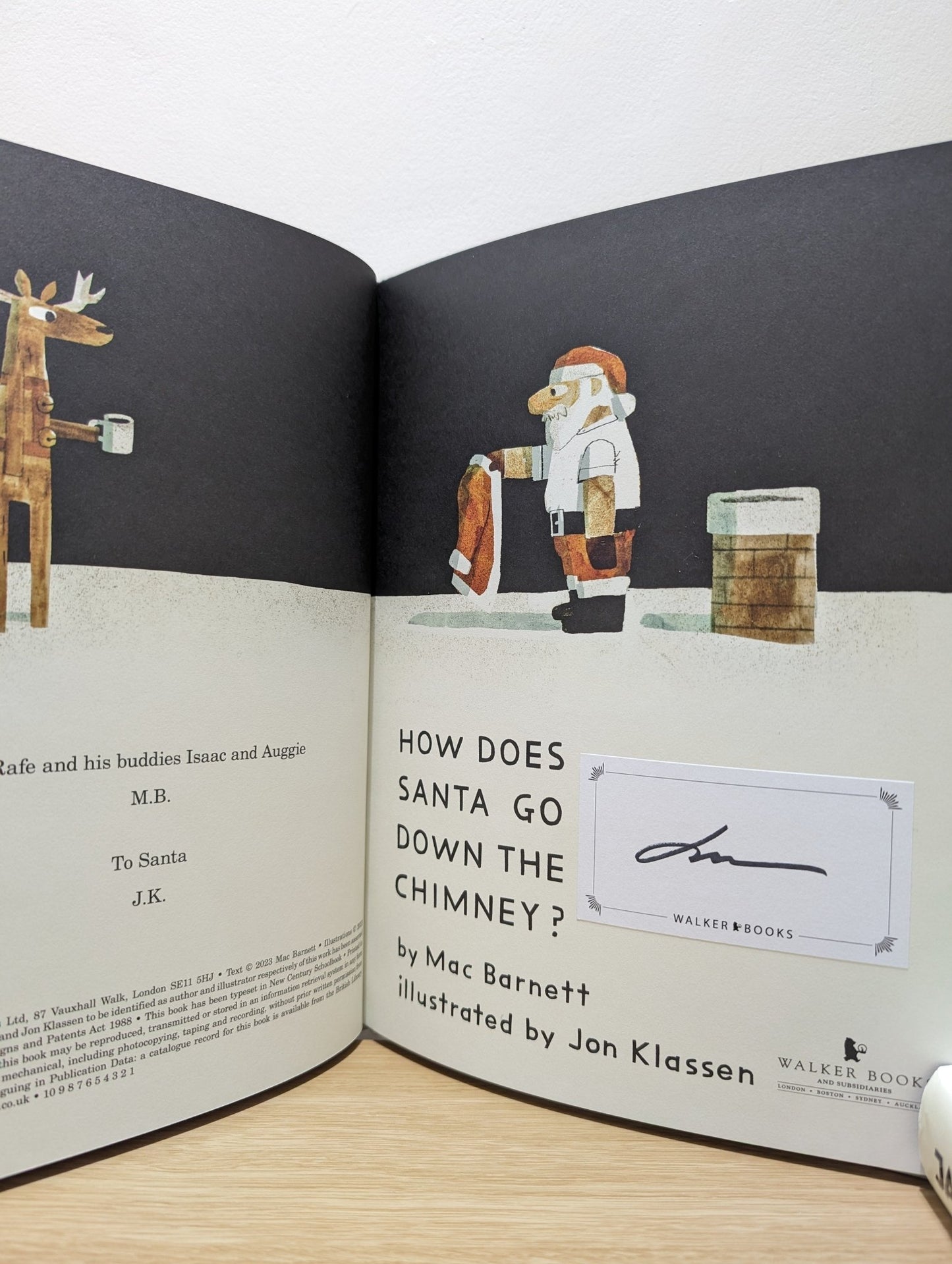 How Does Santa Go Down the Chimney? by Mac Barnett (Signed First Edition) - Fialta Books