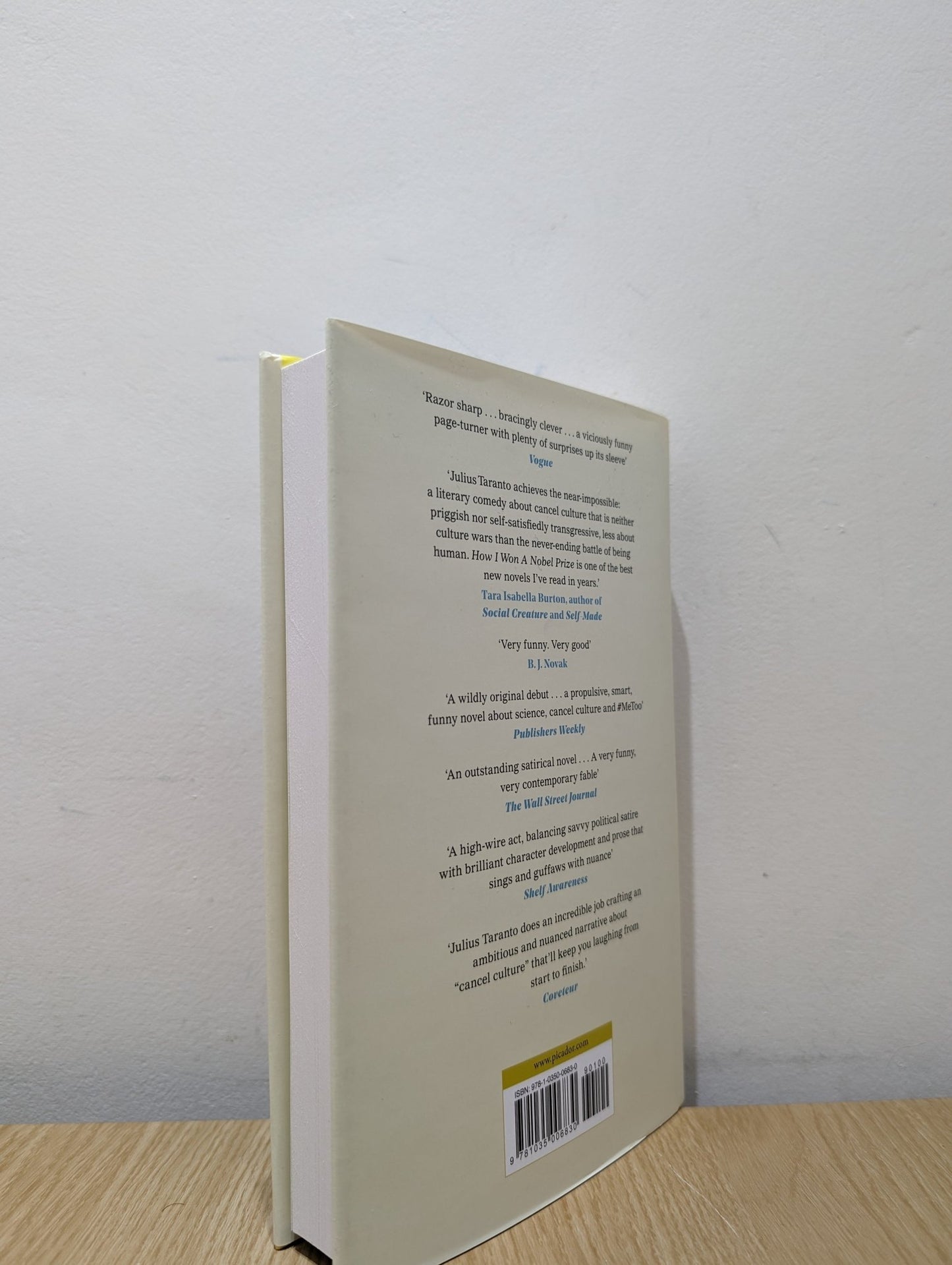 How I Won A Nobel Prize by Julius Taranto (First Edition) - Fialta Books