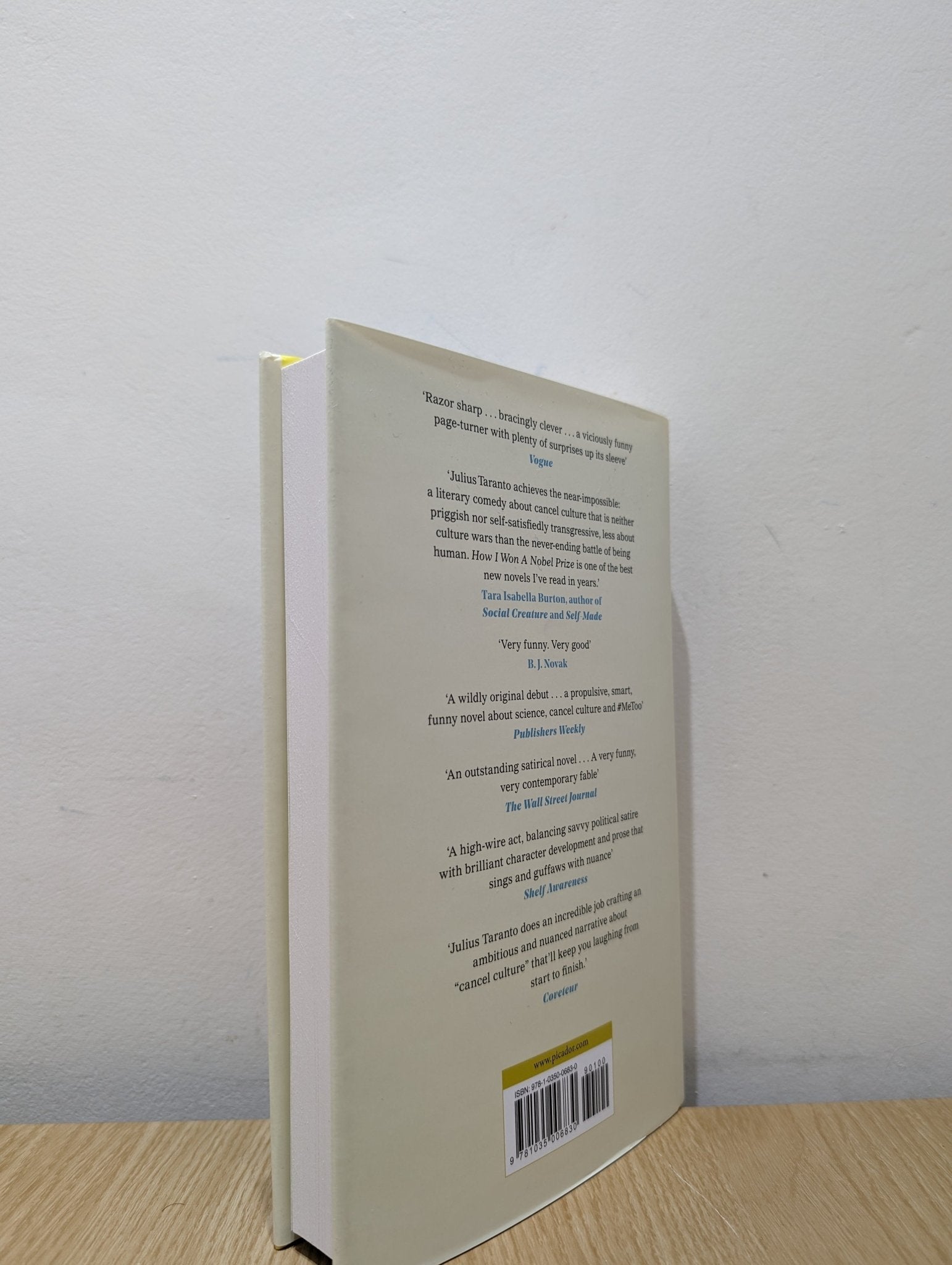 How I Won A Nobel Prize by Julius Taranto (First Edition) - Fialta Books