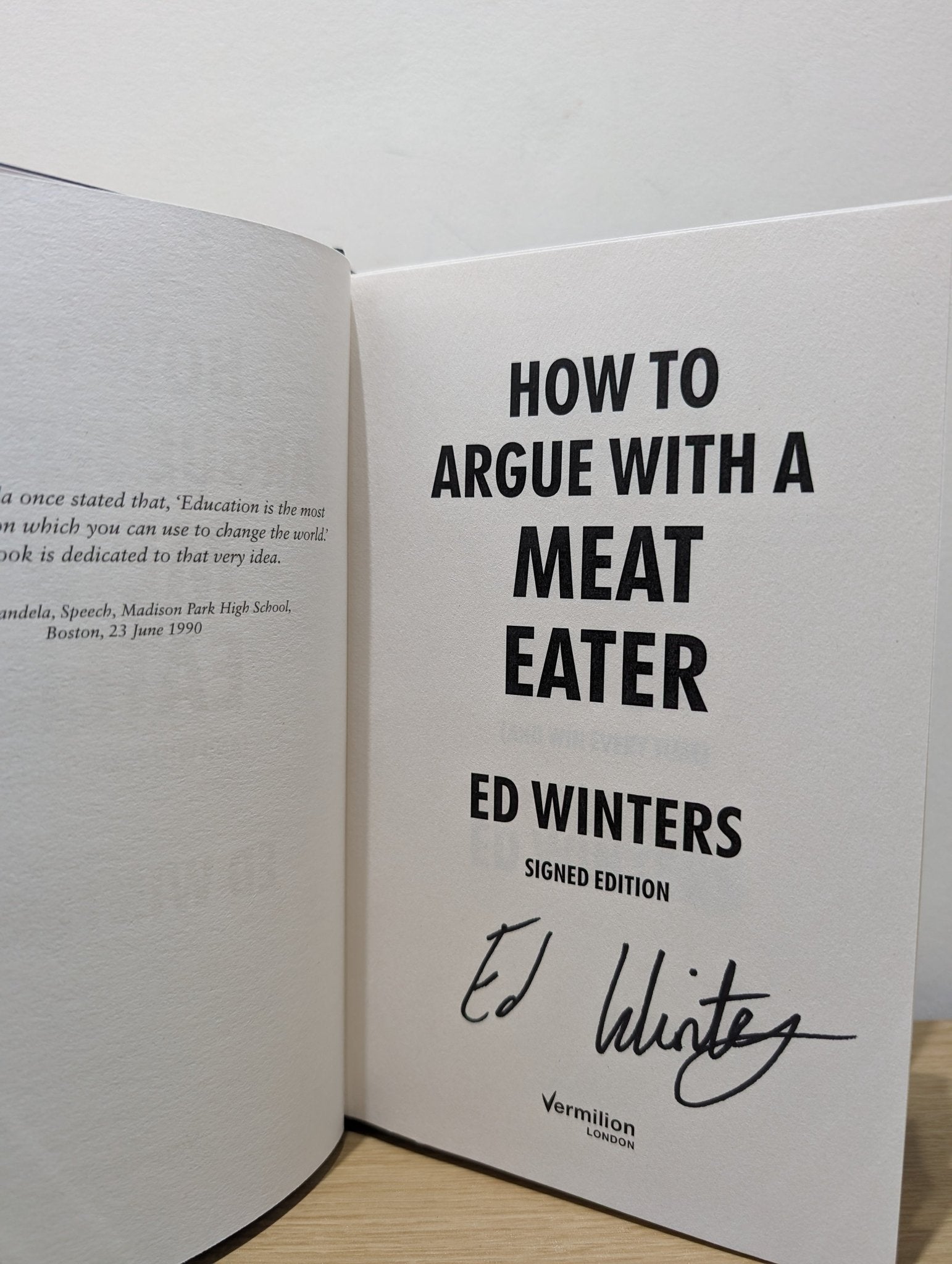 How to Argue With a Meat Eater by Ed Winters (Signed First Edition) - Fialta Books