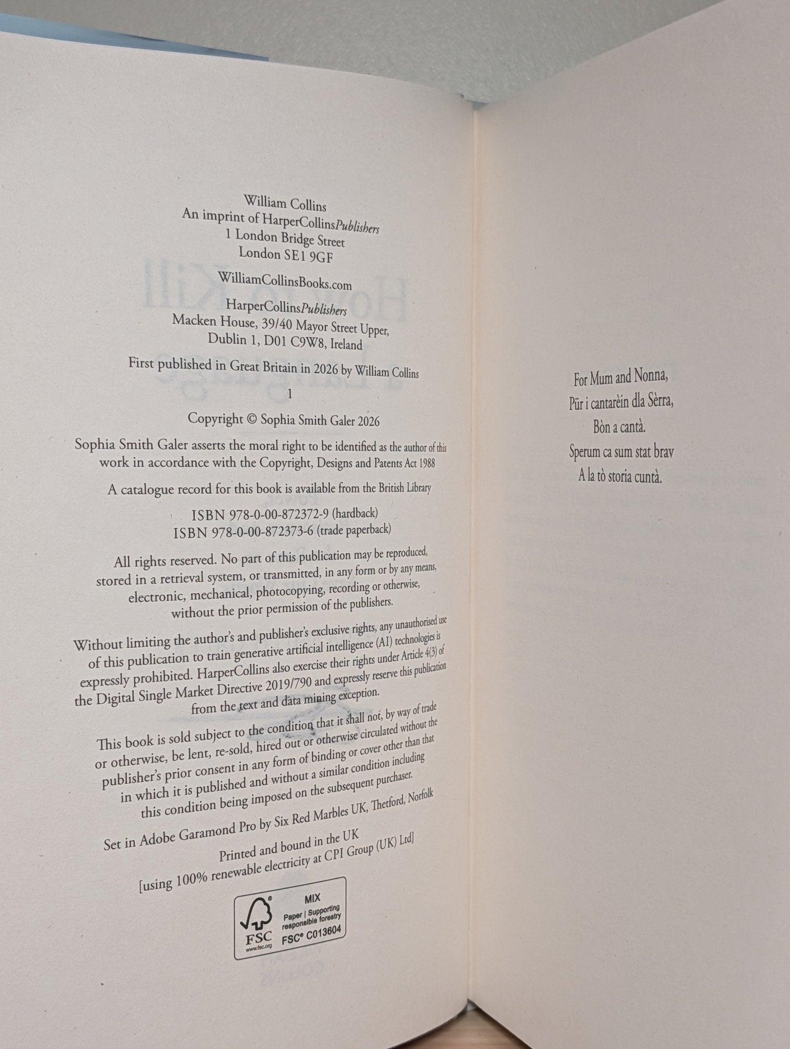 How to Kill a Language by Sophia Smith Galer (Signed First Edition) - Fialta Books