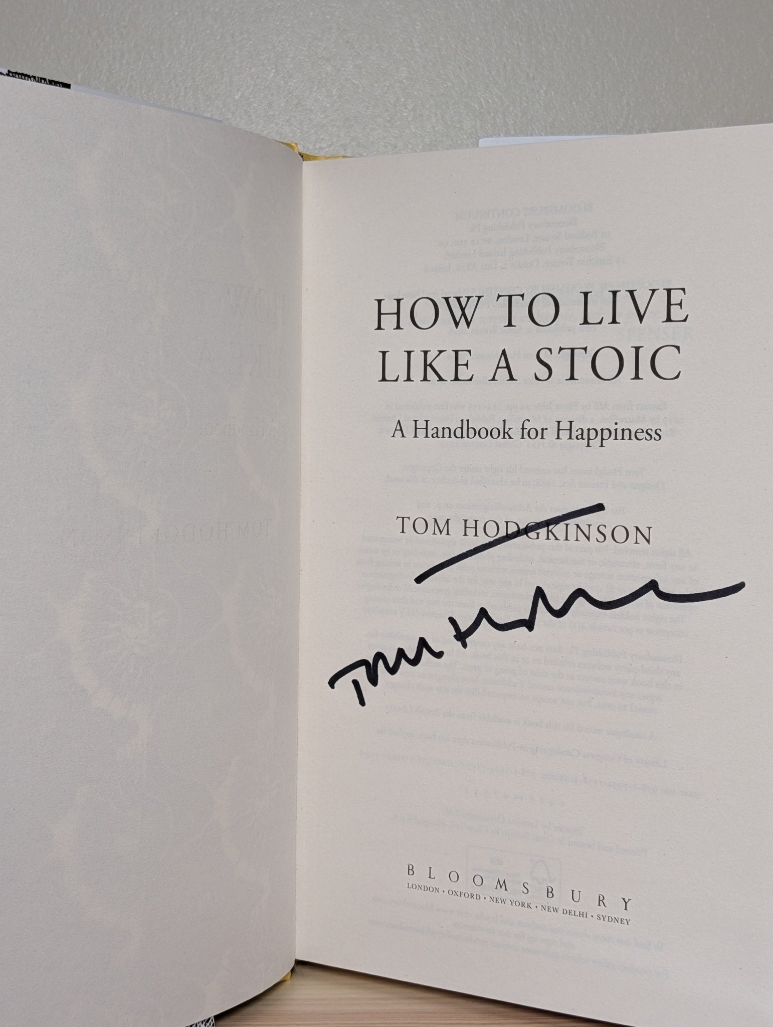 How to Live Like a Stoic by Tom Hodgkinson (Signed First Edition) - Fialta Books