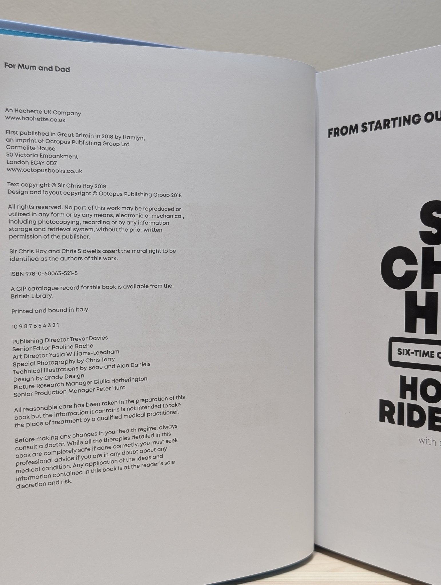 How to Ride a Bike by Sir Chris Hoy (Signed) - Fialta Books