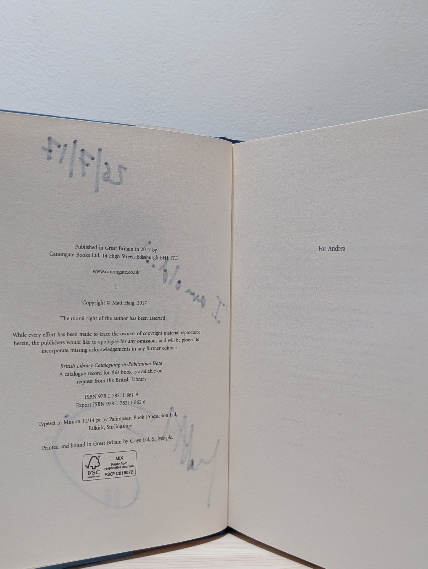 How to Stop Time by Matt Haig (Signed Lined Dated First Edition) - Fialta Books