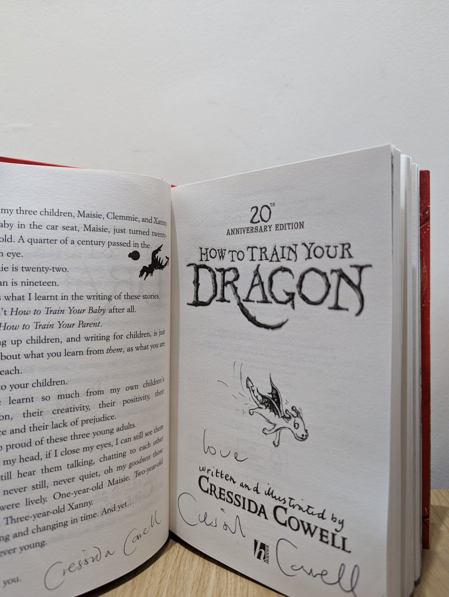 How to Train Your Dragon 20th Anniversary Edition: Book 1 by Cressida Cowell (Signed) - Fialta Books