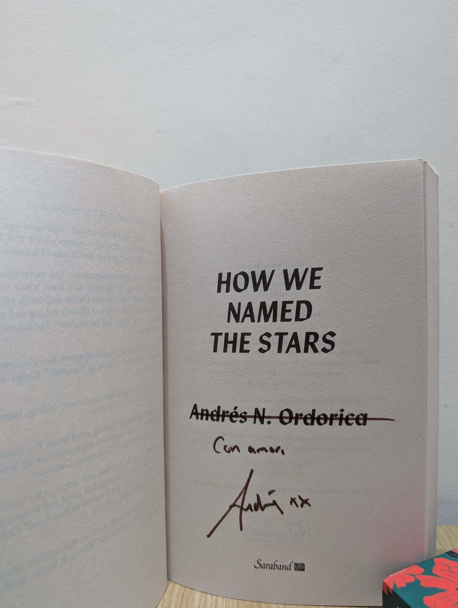 How We Named the Stars by Andrés N. Ordorica (Signed First Edition) - Fialta Books