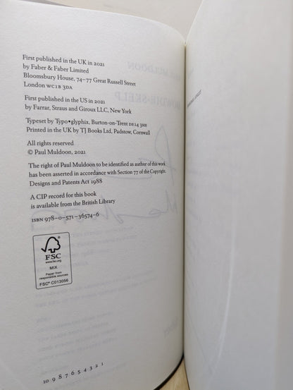 Howdie - Skelp by Paul Muldoon (Signed First Edition) - Fialta Books