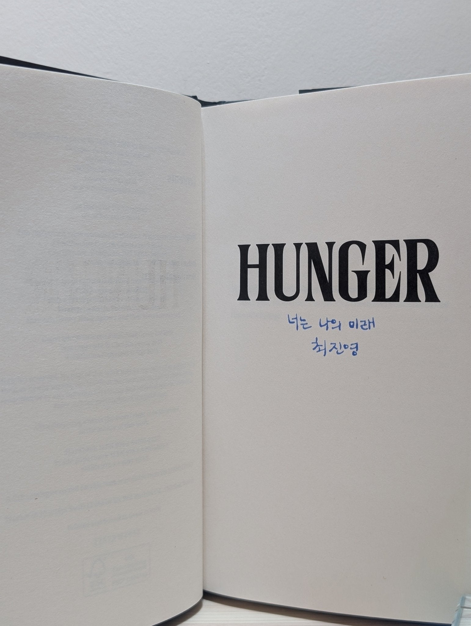 Hunger by Choi Jin - young (Signed First Edition) - Fialta Books