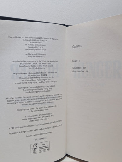 Hunger by Choi Jin - young (Signed First Edition) - Fialta Books
