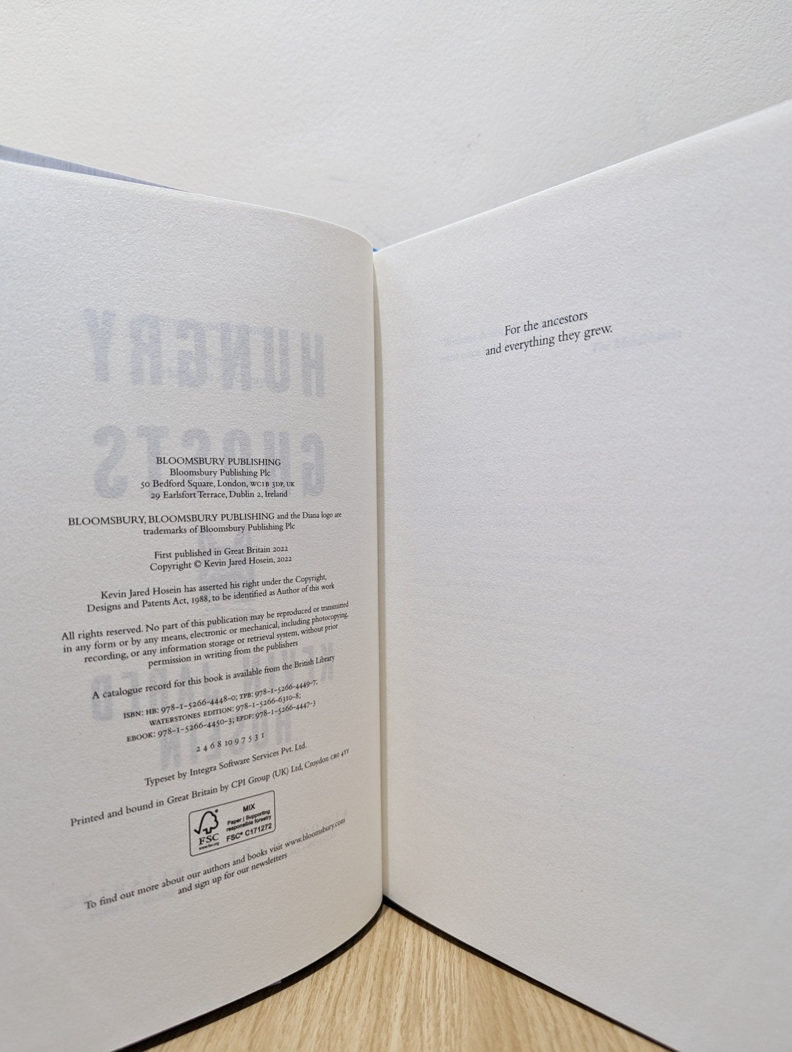 Hungry Ghosts by Kevin Jared Hosein (Signed First Edition) - Fialta Books