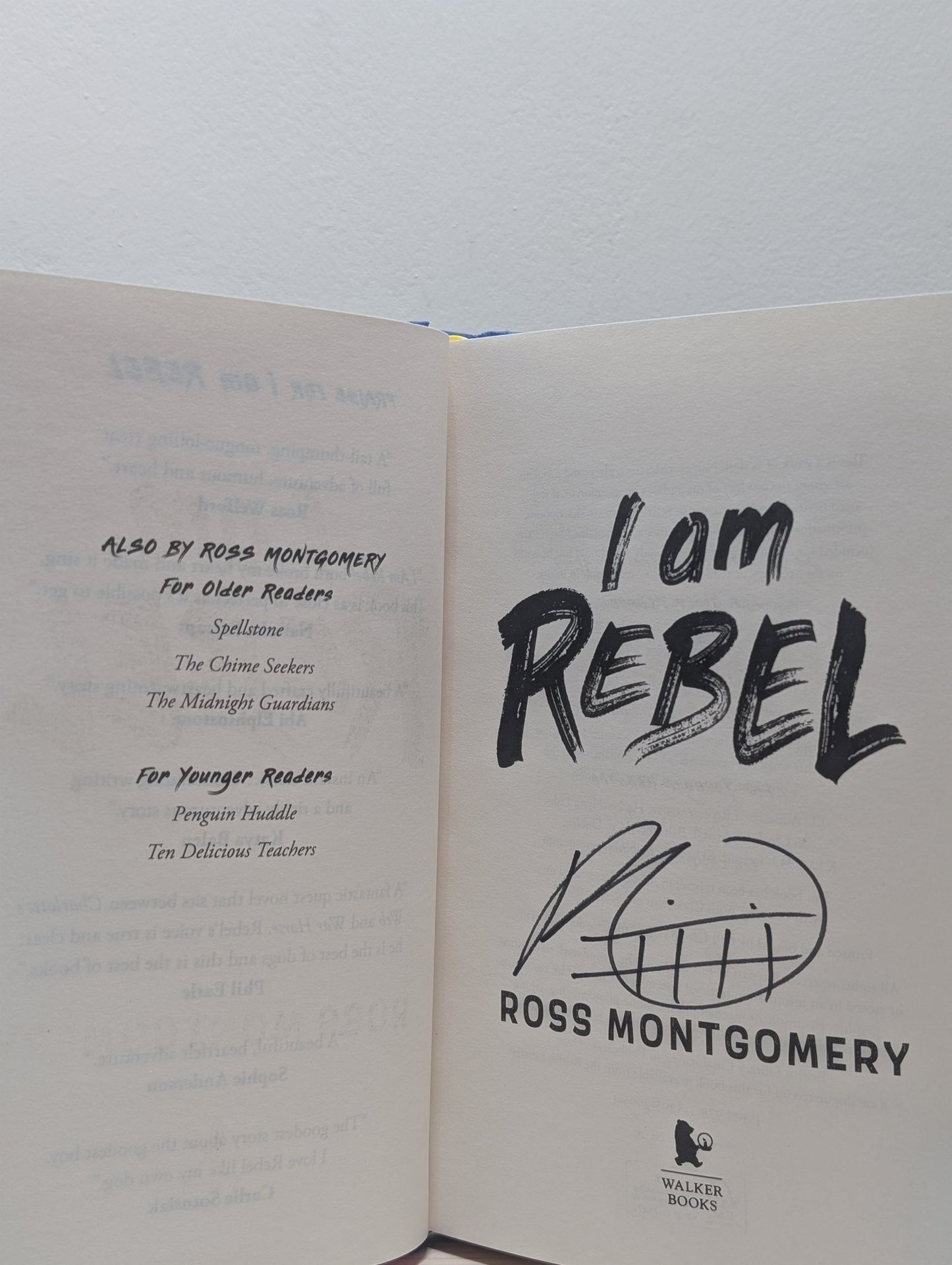 I Am Rebel by Ross Montgomery (Signed First Hardback Edition) - Fialta Books
