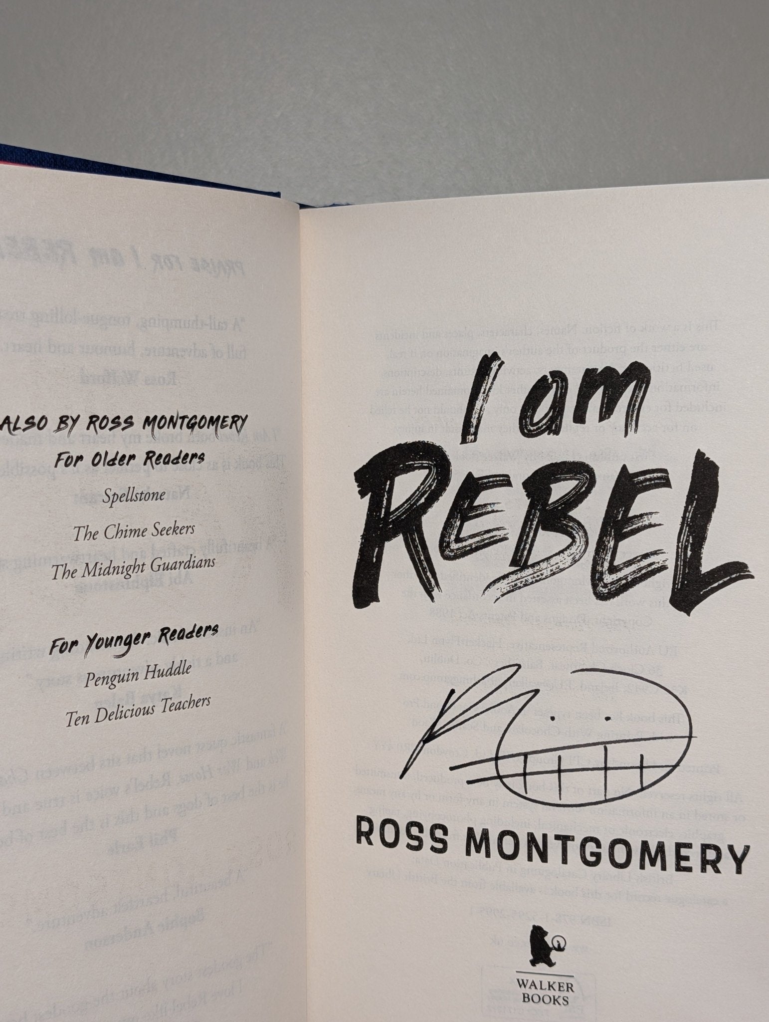I Am Rebel by Ross Montgomery (Signed First Hardback Edition) - Fialta Books