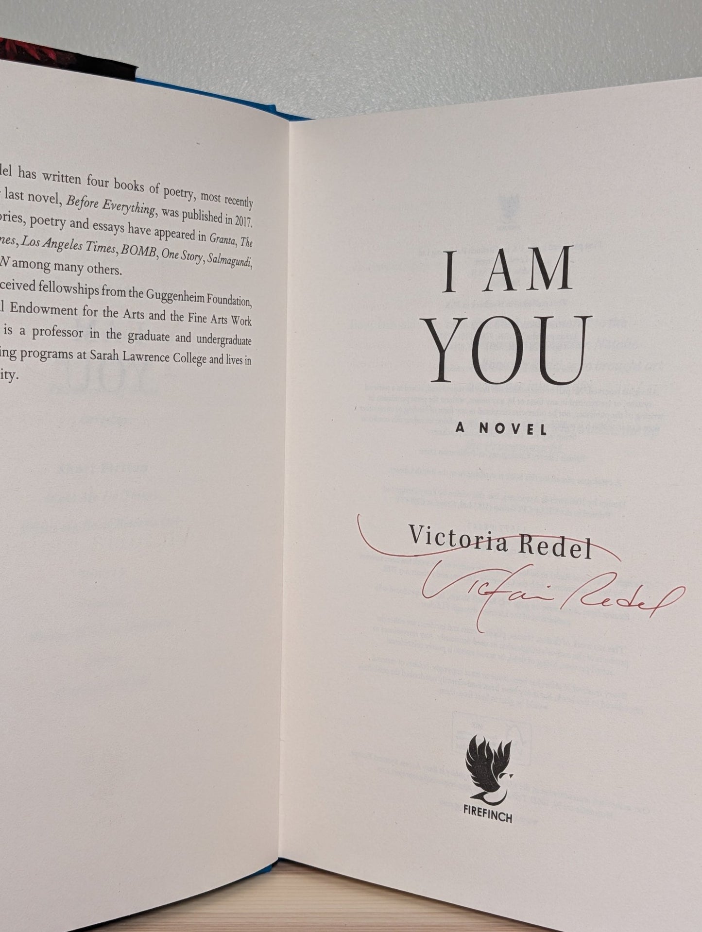 I Am You by Victoria Redel (Signed First Edition) - Fialta Books
