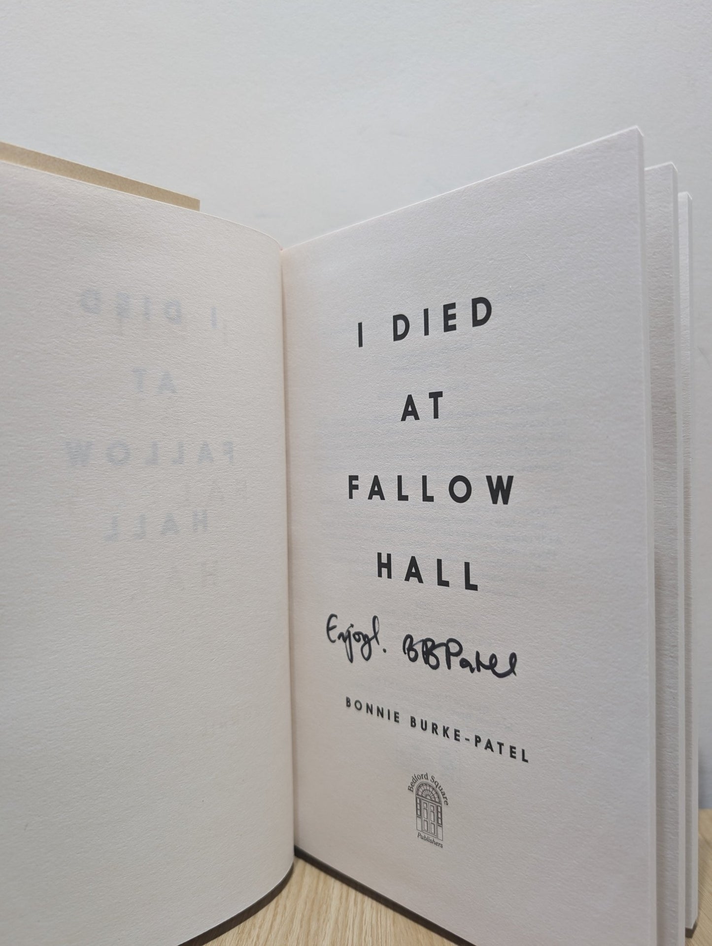 I Died at Fallow Hall by Bonnie Burke - Patel (Signed First Edition) - Fialta Books