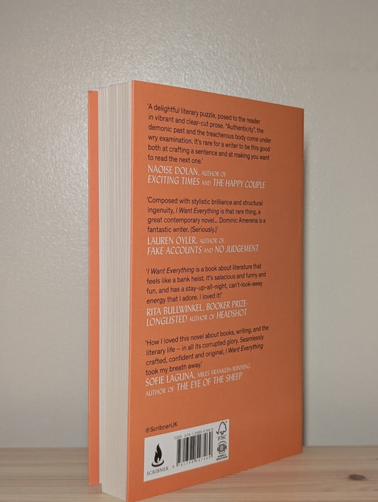 I Want Everything by Dominic Amerena (Signed First Edition) - Fialta Books
