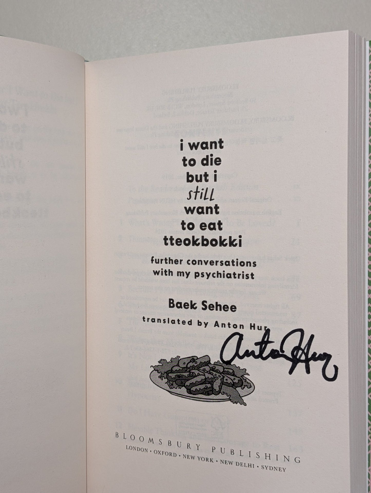 I Want to Die but I Still Want to Eat Tteokbokki by Baek Sehee (Signed by Translator) - Fialta Books
