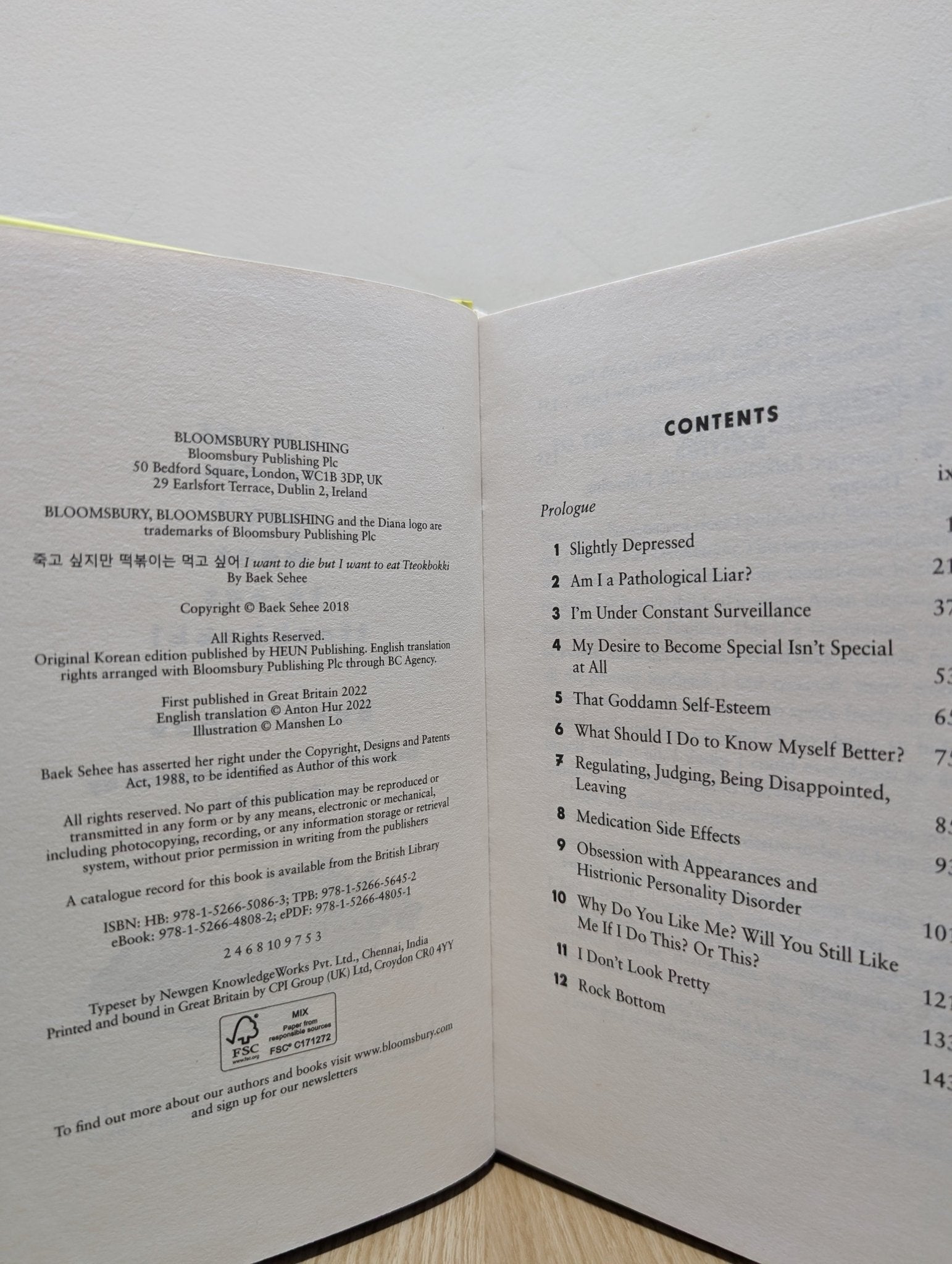 I Want to Die but I Want to Eat Tteokbokki by Baek Sehee (Signed First Edition) - Fialta Books