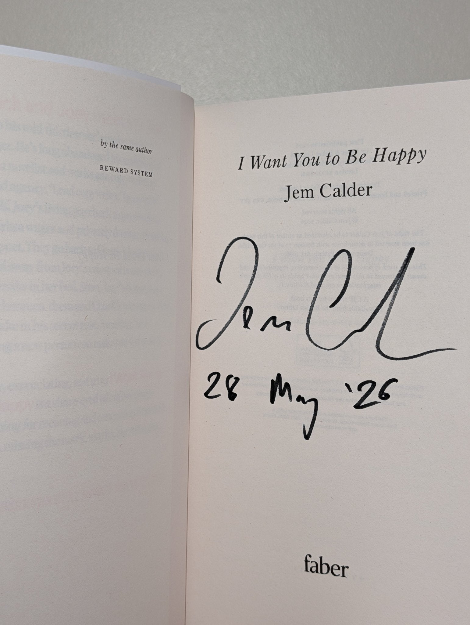 I Want You to Be Happy by Jem Calder (Signed Dated First Edition) - Fialta Books