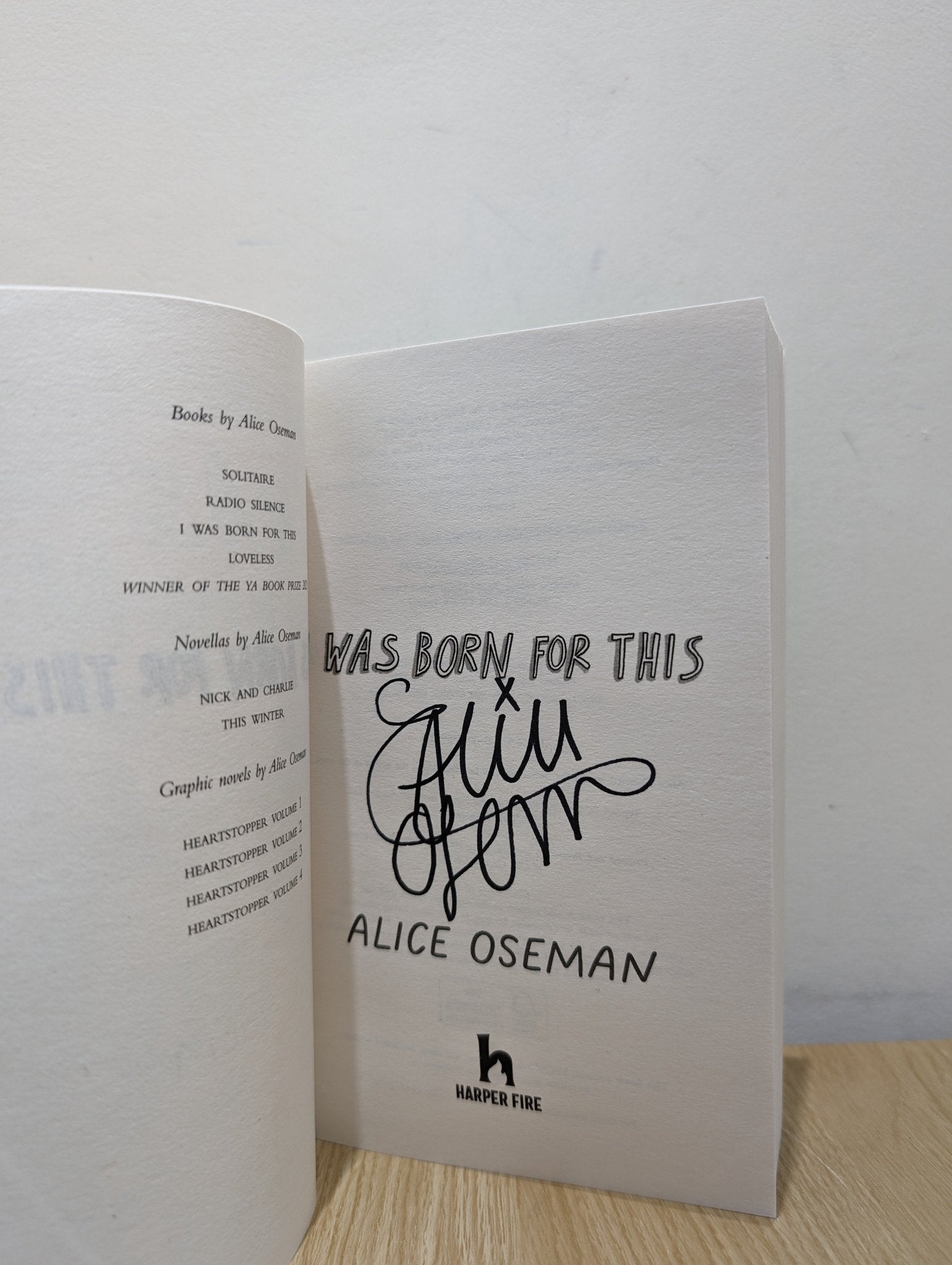 I Was Born for This by Alice Oseman (Signed) - Fialta Books