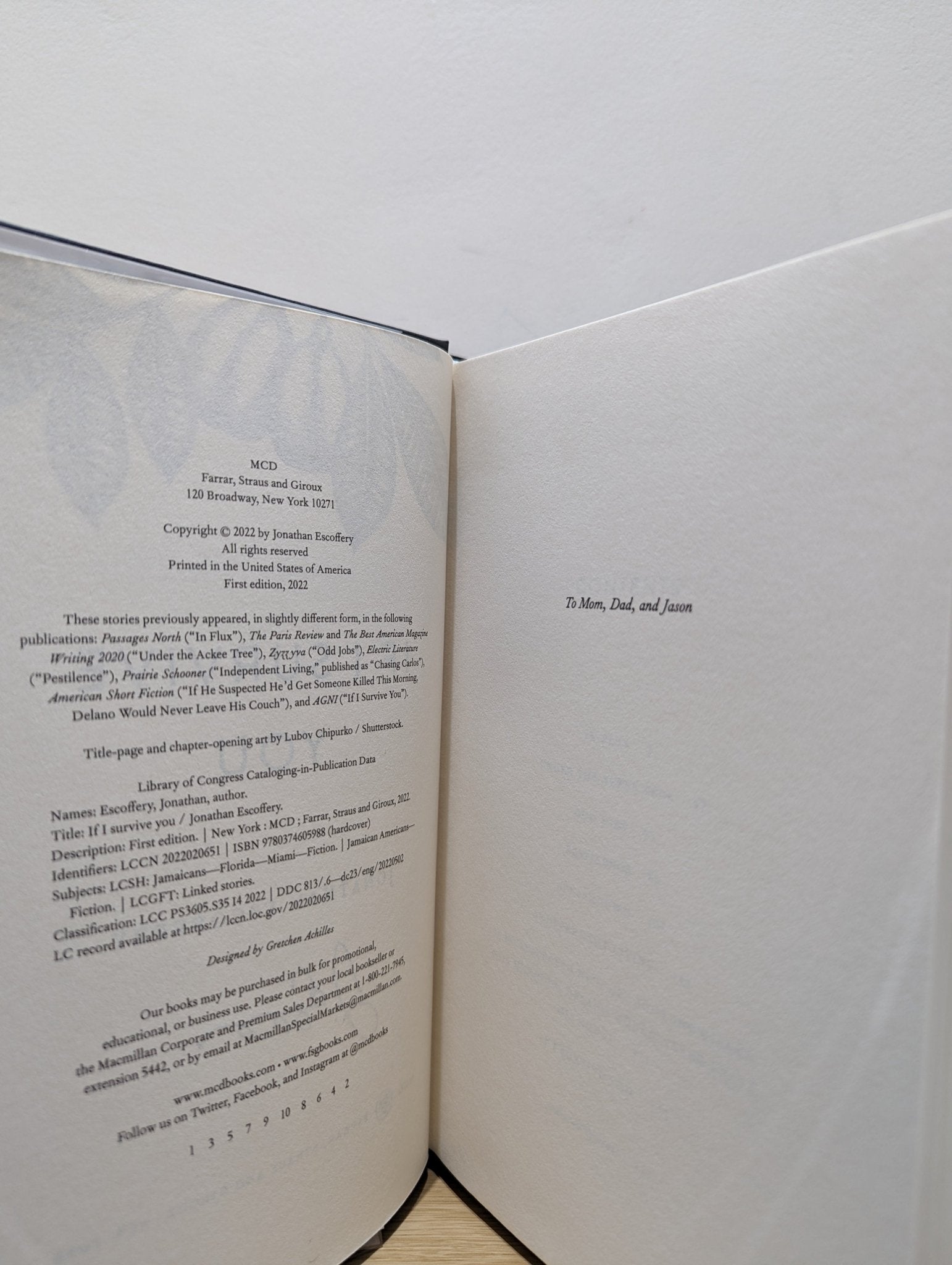 If I Survive You by Jonathan Escoffery (Signed First Edition) - Fialta Books