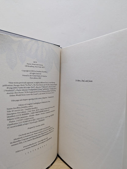 If I Survive You by Jonathan Escoffery (Signed First Edition) - Fialta Books