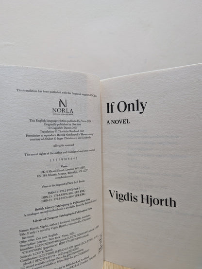 If Only by Vigdis Hjorth (Signed First Edition) - Fialta Books