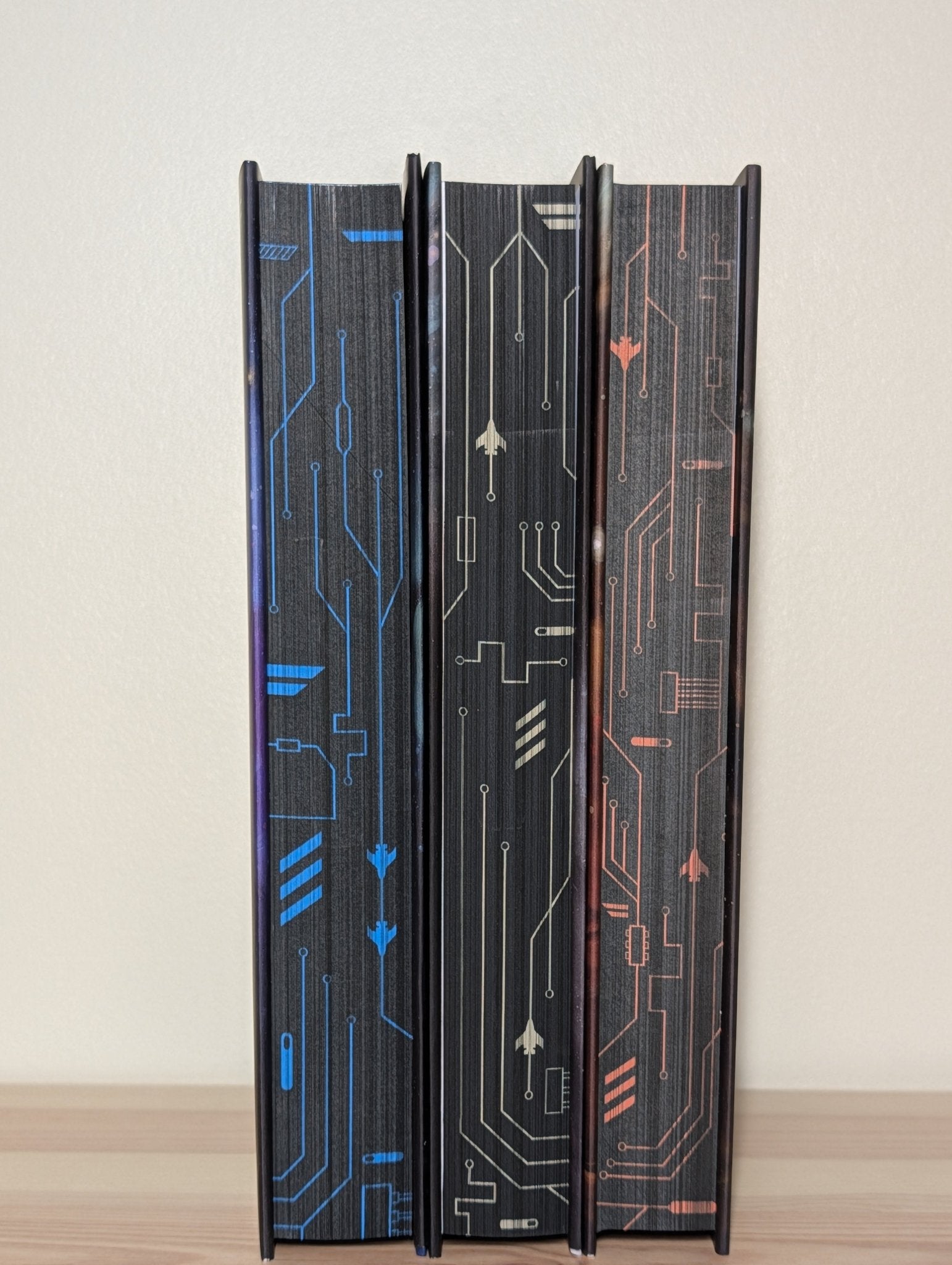 Illuminae Files: Illuminae; Gemina; Obsidio by Jay Kristoff Amie Kaufman (Signed Set with sprayed edges) - Fialta Books