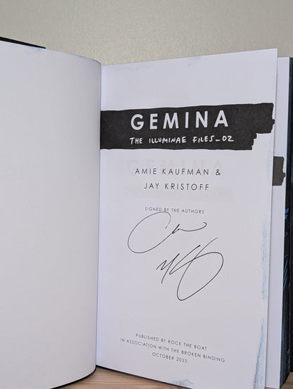 Illuminae Files: Illuminae; Gemina; Obsidio by Jay Kristoff Amie Kaufman (Signed Set with sprayed edges) - Fialta Books