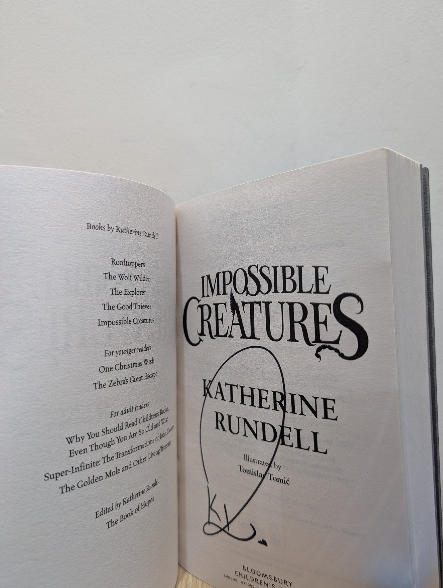 Impossible Creatures by Katherine Rundell (Signed paperback Dragon Edition with extra content) - Fialta Books