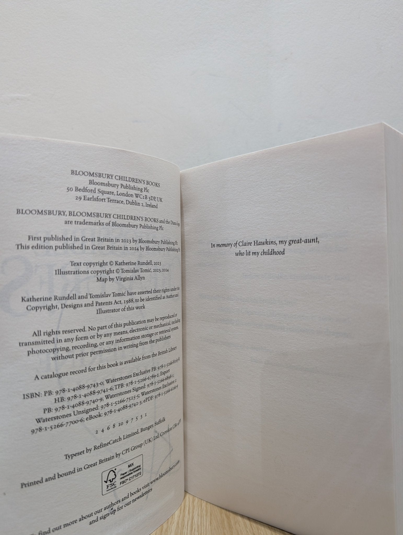 Impossible Creatures by Katherine Rundell (Signed paperback Edition) - Fialta Books